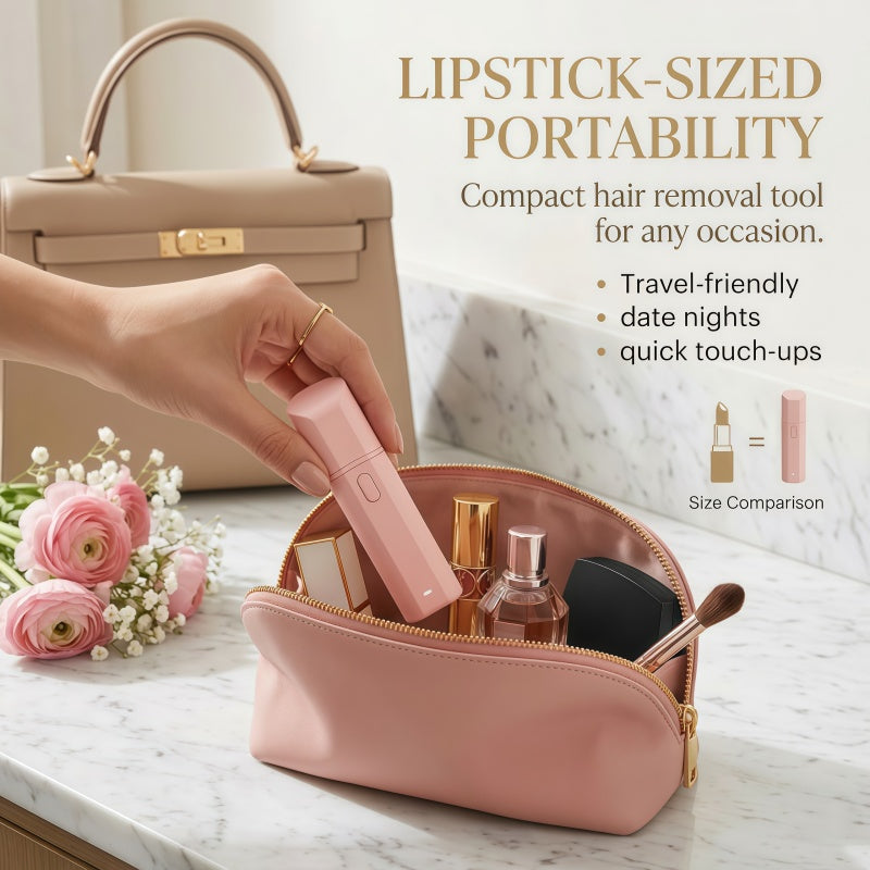 Portable 2-in-1 Women's Facial Hair Remover & Nose Trimmer, USB Rechargeable