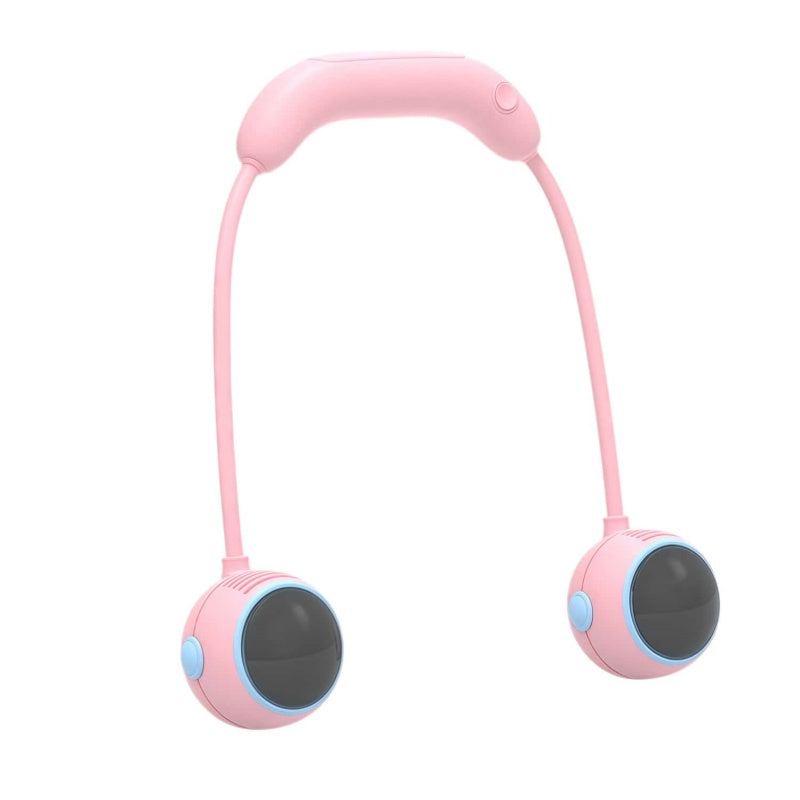 Portable Neck Fan, 360° Flexible Hands-Free Wearable Personal Fan with 3 Speeds & Dual Turbines