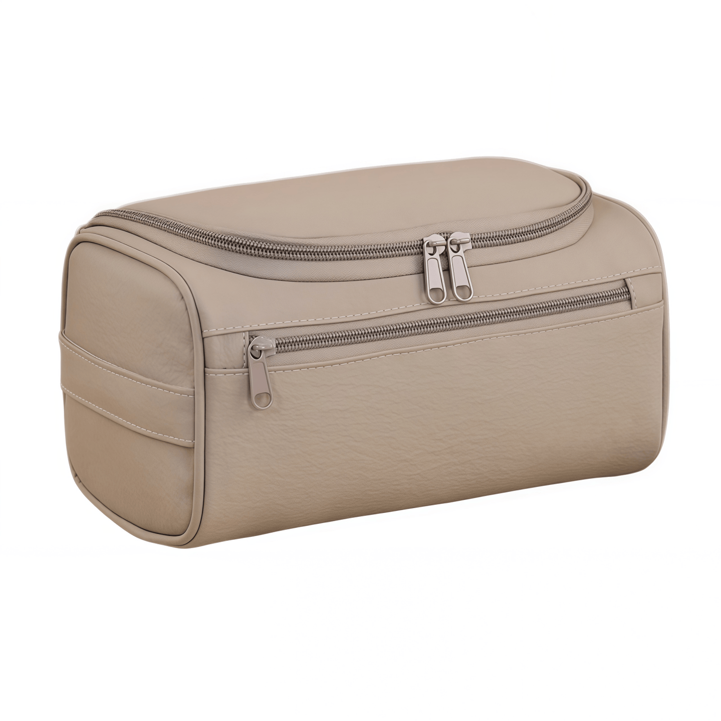 Large Capacity Hanging Toiletry Bag - Water-Resistant PU Leather Travel Organizer, 9.8" x 5.5" x 5.1"