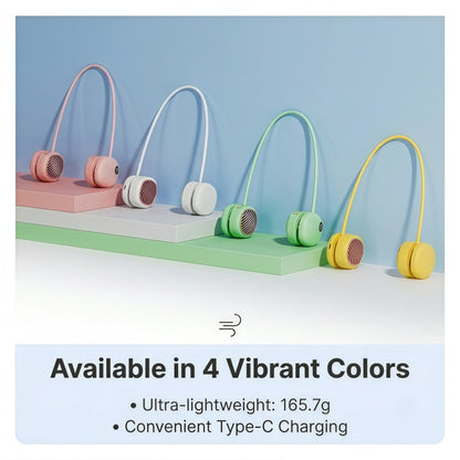Portable Neck Fan, Hands-Free Wearable Bladeless Fan with 5 Speeds, LED Display & 360° Flexible Gooseneck – Rechargeable USB-C Personal Fan for Outdoor, Sports & Travel