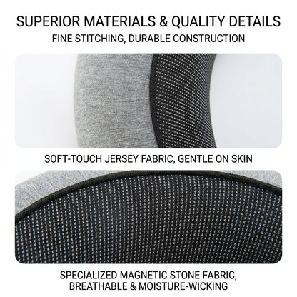 Ergonomic High-Density Memory Foam Travel Neck Pillow with 360° Support, Breathable Mesh & Travel Pouch