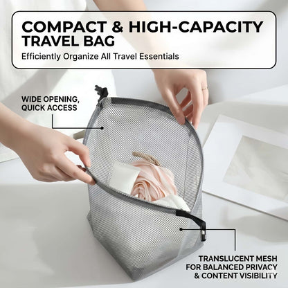 Water-Resistant EVA Mesh Travel Dry Bag - Roll-Top Swim, Gym & Toiletry Organizer