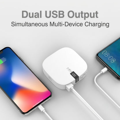 10000mAh Mini Portable Power Bank – Ultra-Compact External Battery Charger with Digital LED Display