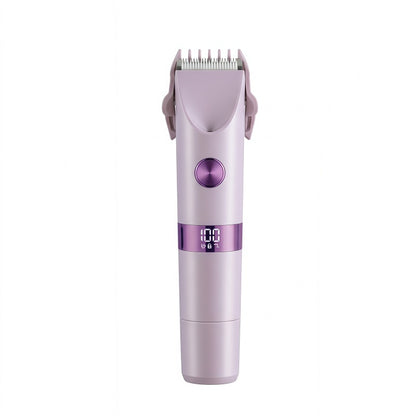 2-in-1 Women's Electric Shaver and Hair Trimmer with LED Display - Type-C Rechargeable