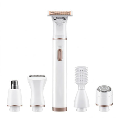 Women's 5-in-1 Electric Shaver and Hair Trimmer Grooming Kit, Type-C Rechargeable