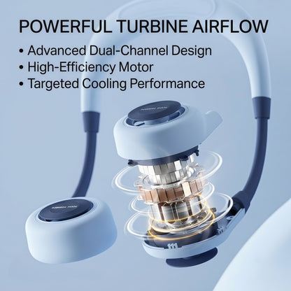 Portable Bladeless Neck Fan – Hands-Free Rechargeable Wearable Personal Fan with 360° Surround Cooling & 3 Speed Settings