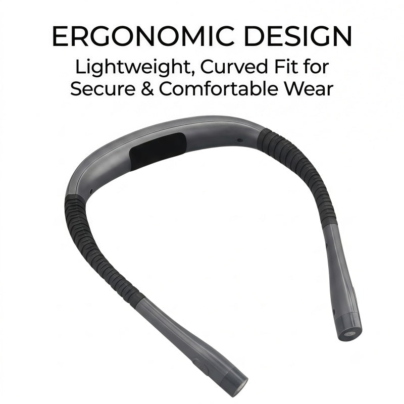 Rechargeable LED Neck Reading Light – 3 Color Modes, 3 Brightness Levels, Flexible Silicone Arms