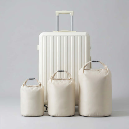 3-Piece Roll-Top Travel Compression Bag Set, No-Pump Space Saver Packing Organizers, Water-Resistant