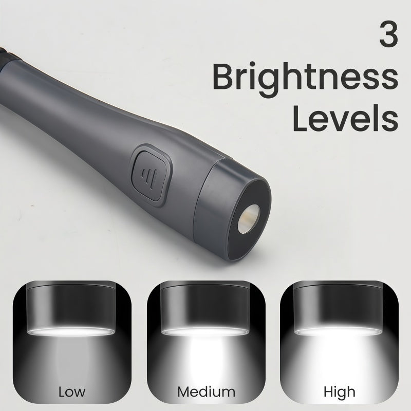 Rechargeable LED Neck Reading Light – 3 Color Modes, 3 Brightness Levels, Flexible Silicone Arms