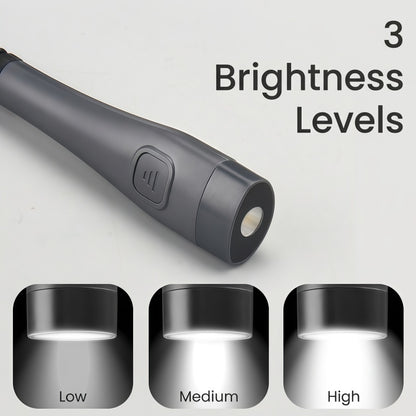 Rechargeable LED Neck Reading Light – 3 Color Modes, 3 Brightness Levels, Flexible Silicone Arms