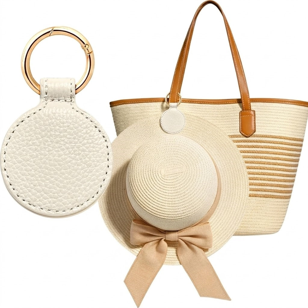 Vegan Leather Magnetic Hat Clip for Travel, Hands-Free Hat Holder Accessory for Bags and Luggage