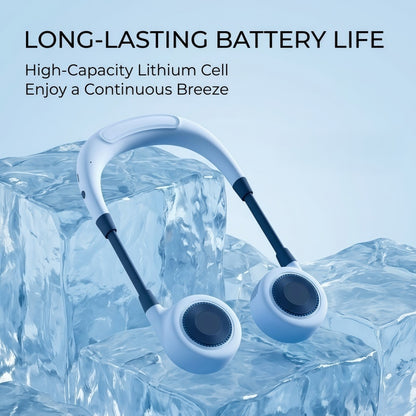 Portable Bladeless Neck Fan – Hands-Free Rechargeable Wearable Personal Fan with 360° Surround Cooling & 3 Speed Settings