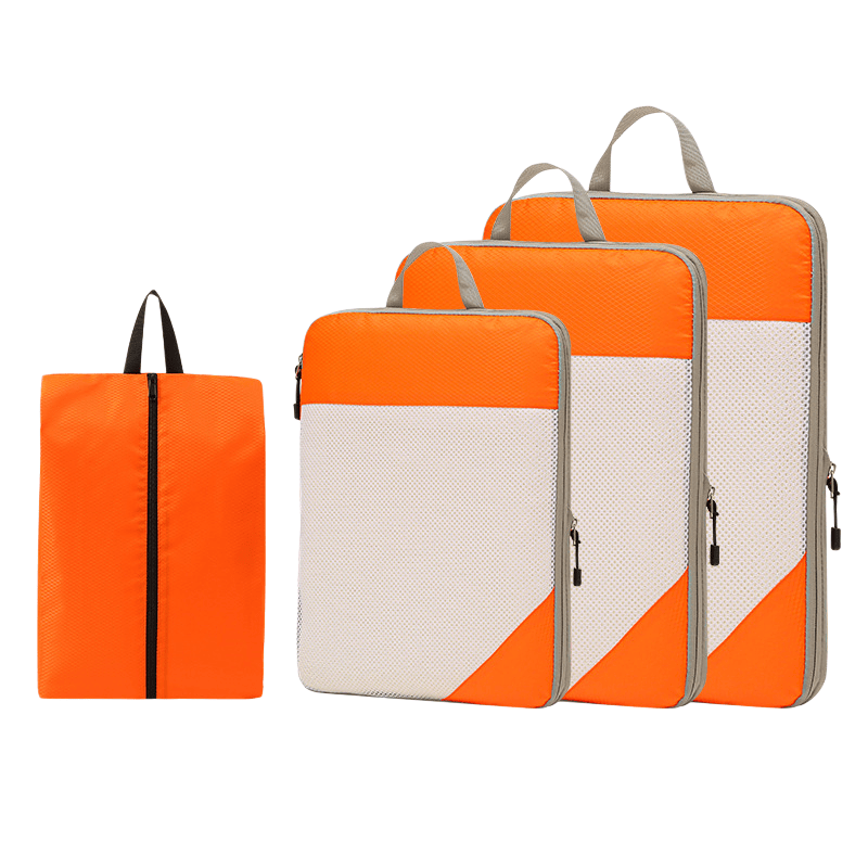 Compression Travel Packing Cubes & Organizer Set - Water-Resistant Ripstop Nylon