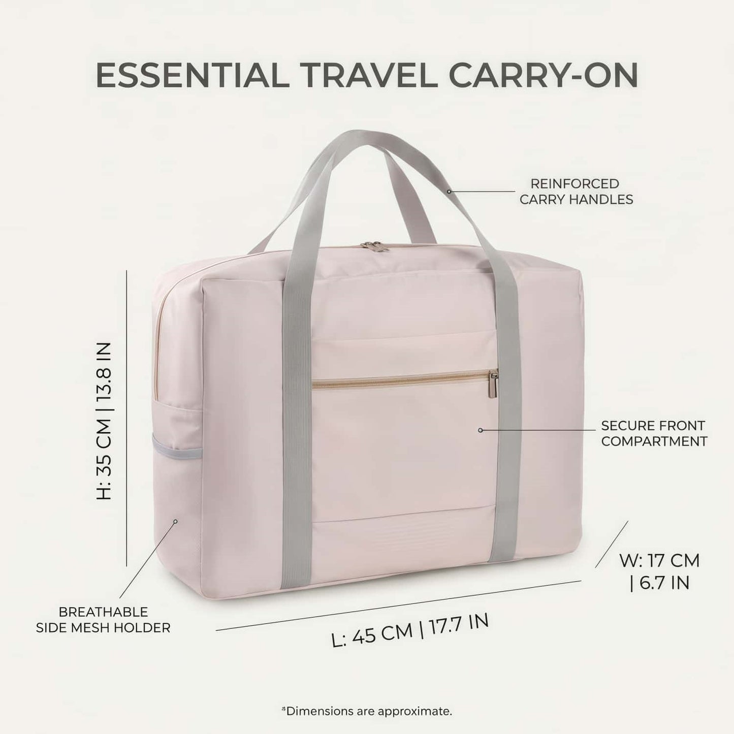 Water-Resistant Foldable Travel Duffel Bag - Carry-On Weekender Tote with Luggage Sleeve