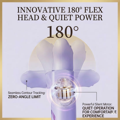 Women's 5-in-1 Electric Shaver & Grooming Kit - Cordless, IPX7 Waterproof, LED Display - Purple