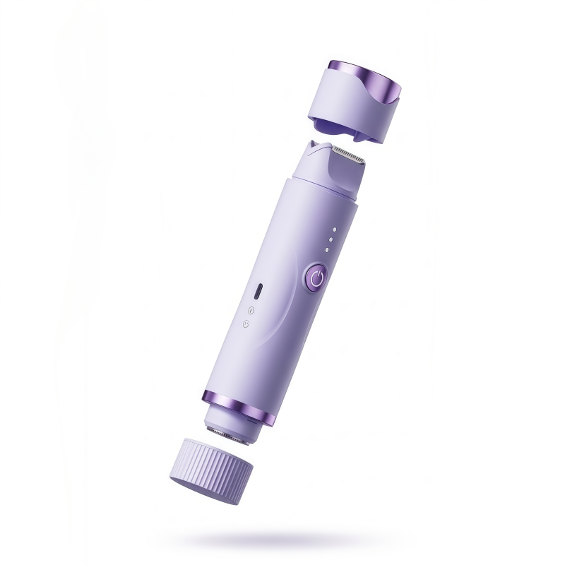 2-in-1 Cordless Women's Electric Shaver & Trimmer Set, IPX7 Waterproof, USB-C Rechargeable, Purple