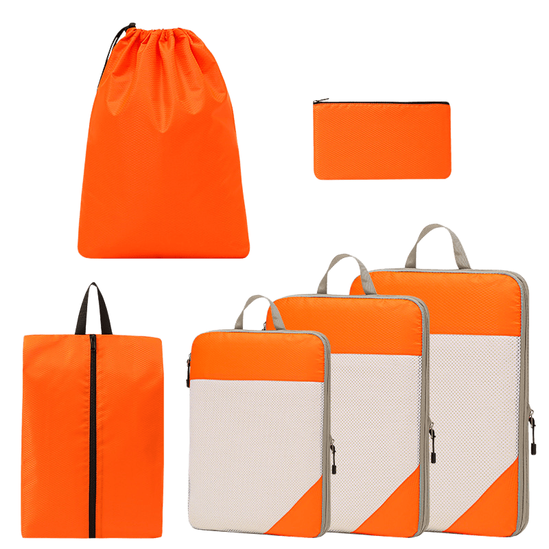 Compression Travel Packing Cubes & Organizer Set - Water-Resistant Ripstop Nylon