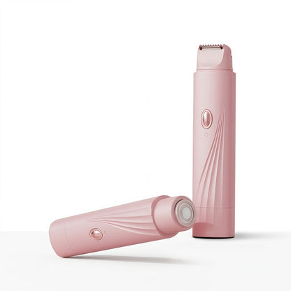 Women's 2-in-1 Electric Shaver and Trimmer - Dual Head, Wet/Dry IPX7 Waterproof, Pink