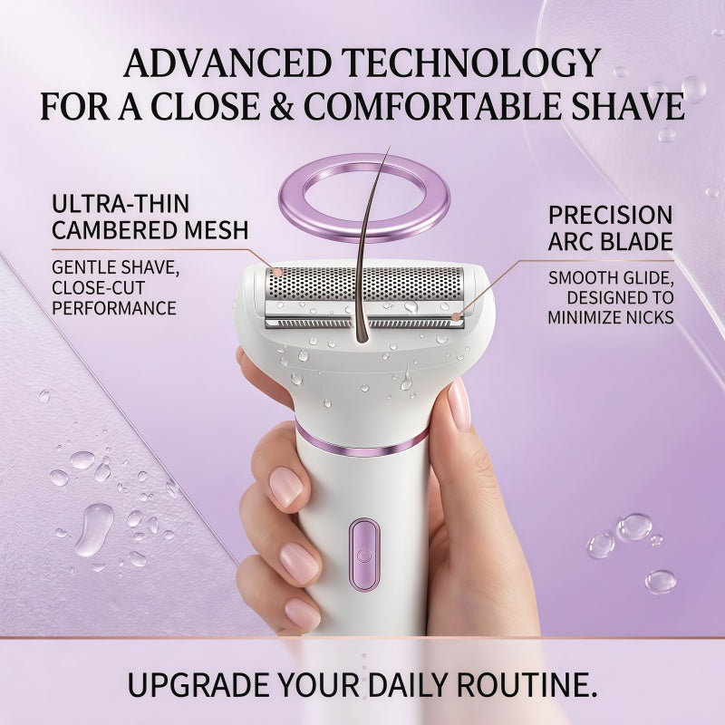 5-in-1 Electric Personal Grooming Kit for Women - IPX7 Waterproof Shaver & Trimmer Set for Face, Bikini, and Body