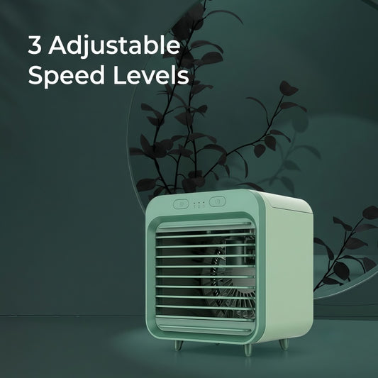 Portable Desktop Air Cooler Fan – USB Rechargeable Evaporative Air Conditioner with Top-Fill Water Tank, 3 Speeds & Ultra-Quiet Operation