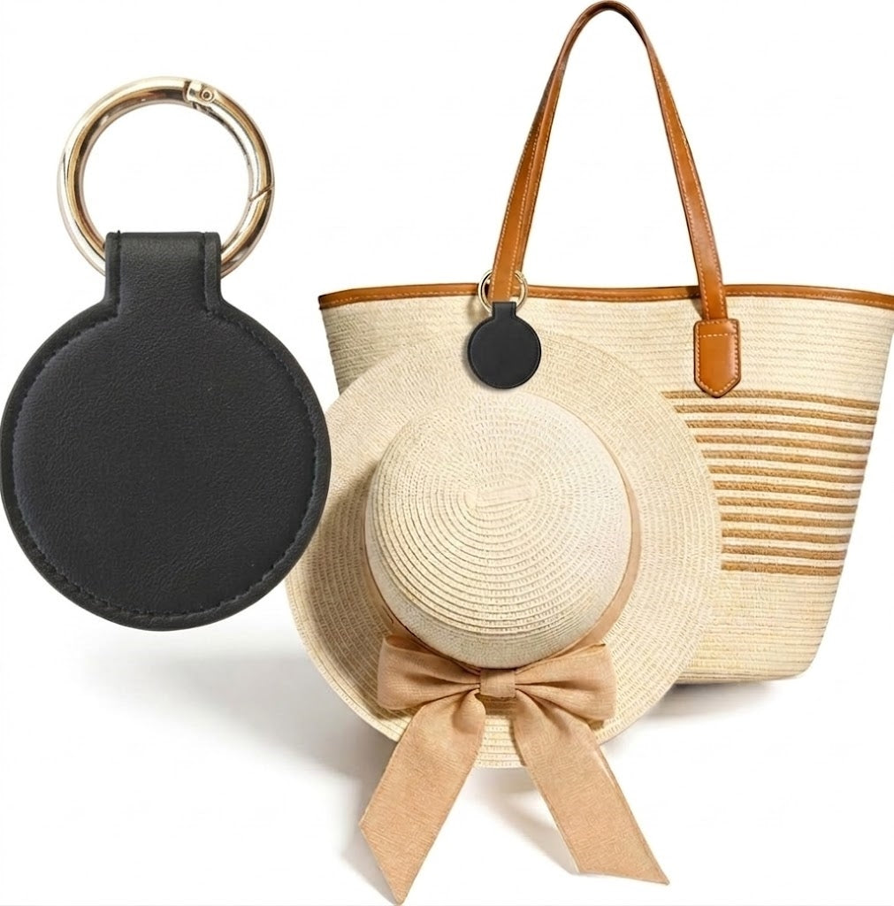 Vegan Leather Magnetic Hat Clip for Travel, Hands-Free Hat Holder Accessory for Bags and Luggage