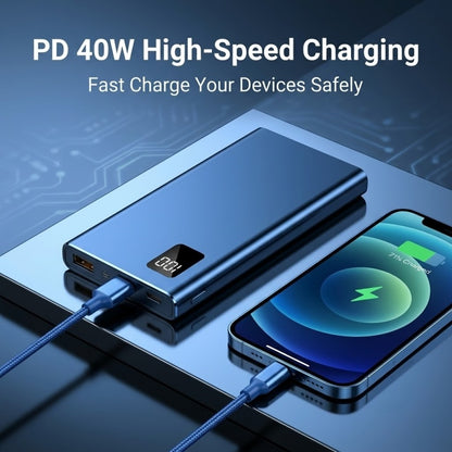 20,000mAh Portable Power Bank – 40W PD 3.0 & QC 3.0 Fast Charging External Battery Pack with Smart Digital Display