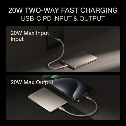 Ultra-Slim 5000mAh Magnetic Wireless Power Bank - 15W Wireless & 20W USB-C PD Fast Charging
