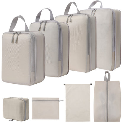 Compression Packing Cube Set - Water-Resistant Travel Luggage Organizers
