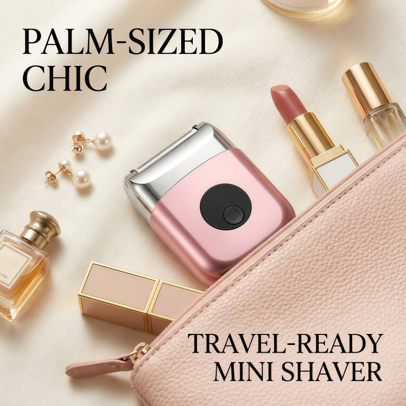 Compact Electric Foil Shaver with LED Display - Rechargeable Travel Hair Trimmer