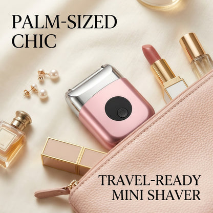 Compact Electric Foil Shaver with LED Display - Rechargeable Travel Hair Trimmer