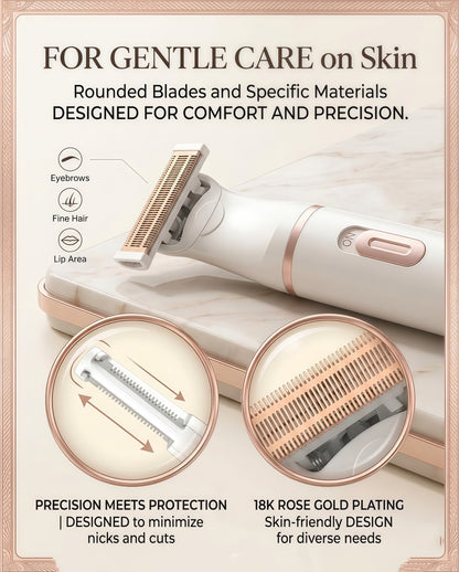 Women's 5-in-1 Electric Shaver and Hair Trimmer Grooming Kit, Type-C Rechargeable