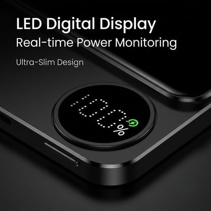 Ultra-Slim Magnetic Wireless Power Bank 15W Fast Charging PD 20W with Smart LED Display & Dual Input/Output Ports