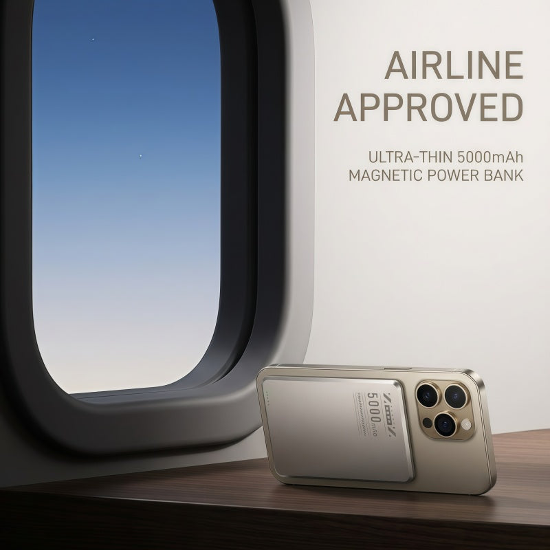 Ultra-Slim 5000mAh Magnetic Wireless Power Bank - 15W Wireless & 20W USB-C PD Fast Charging