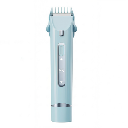 2-in-1 Women's Electric Hair Remover Kit - Waterproof Trimmer & Rotary Shaver with LED Battery Display and Ceramic Blades, Pink