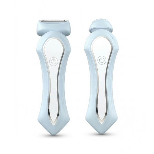 Women's 2-in-1 Electric Shaver & Facial Hair Trimmer - Wet/Dry, IPX7 Waterproof, USB-C Rechargeable