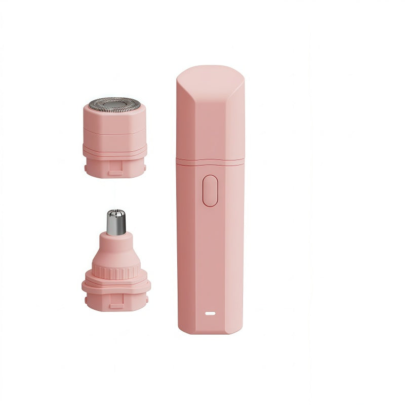 Portable 2-in-1 Women's Facial Hair Remover & Nose Trimmer, USB Rechargeable