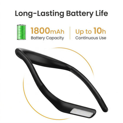 2-in-1 Flexible LED Neck Reading Light & Desk Lamp – Rechargeable, Stepless Dimming, 3 Color Temperatures
