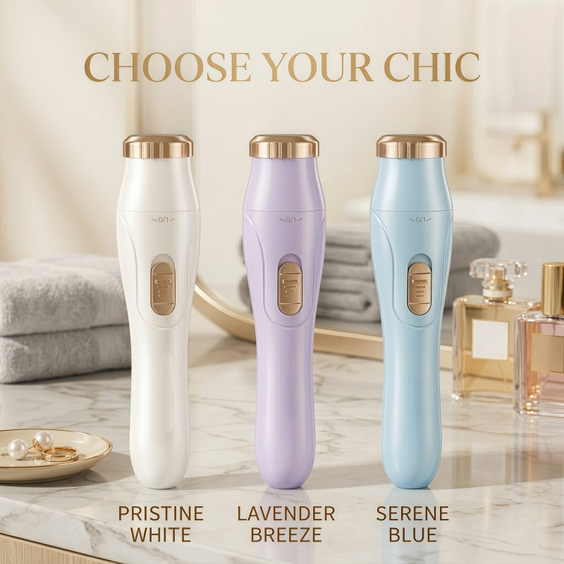 3-in-1 Rechargeable Electric Lady Shaver - Portable Multi-Functional Trimmer for Face, Bikini Line & Body