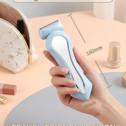 Women's 2-in-1 Electric Shaver & Facial Hair Trimmer - Wet/Dry, IPX7 Waterproof, USB-C Rechargeable