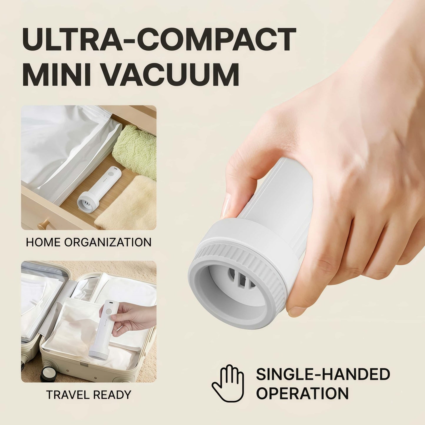Portable Electric Vacuum Pump for Storage Bags