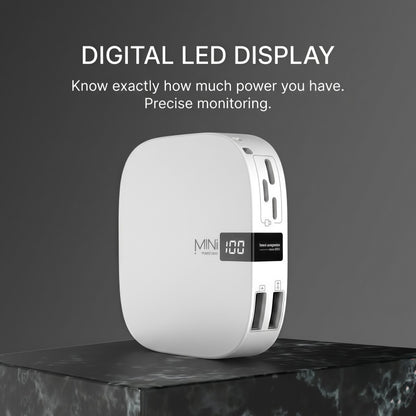 10000mAh Mini Portable Power Bank – Ultra-Compact External Battery Charger with Digital LED Display