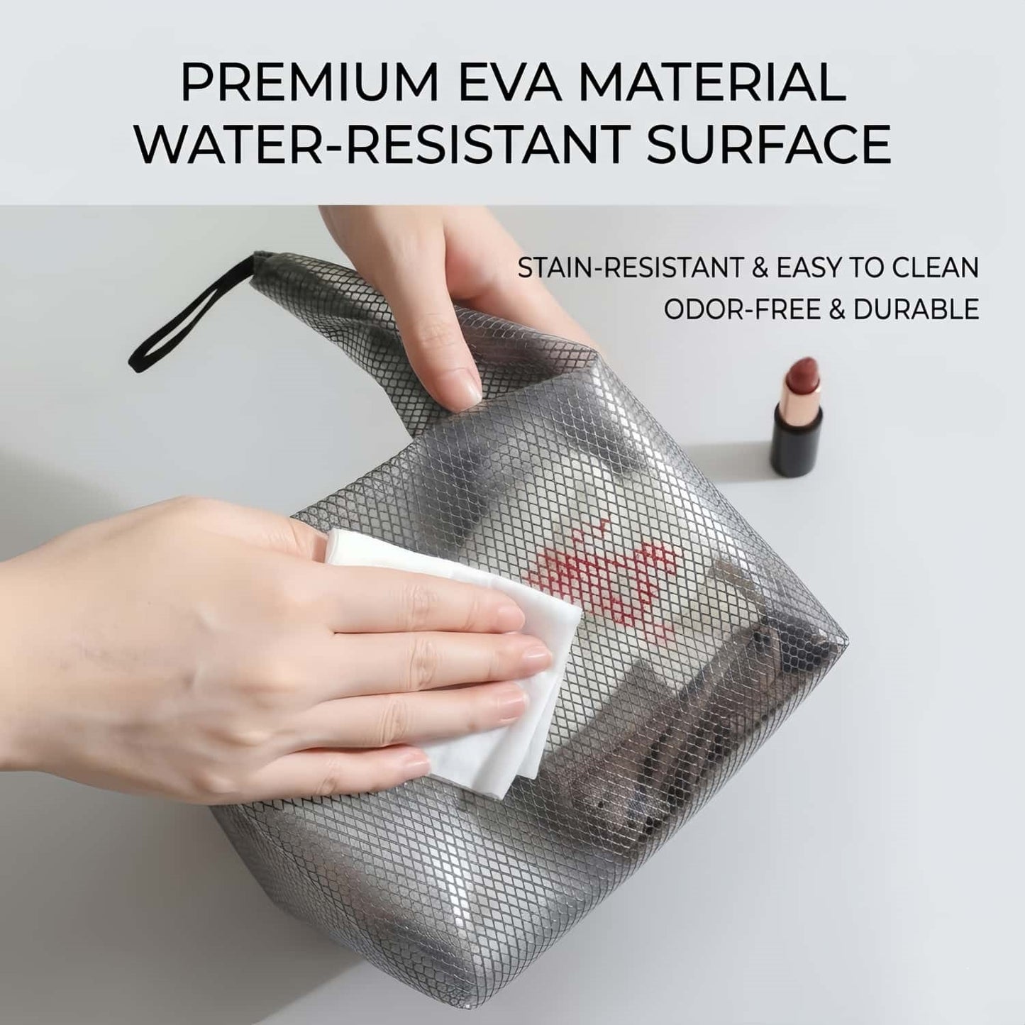 Water-Resistant EVA Mesh Travel Dry Bag - Roll-Top Swim, Gym & Toiletry Organizer