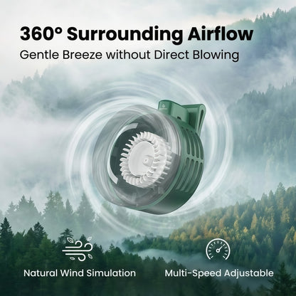 Portable Clip-On Personal Fan - Hands-Free Wearable Waist & Neck Cooling Fan, 3-Speed 360° Rotatable Rechargeable Airflow