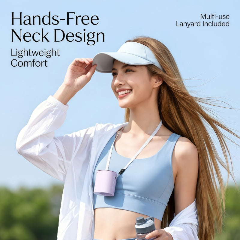 Portable Waist Clip Fan, 199-Speed Turbocharged Personal Cooling Fan with Digital Display & Lanyard
