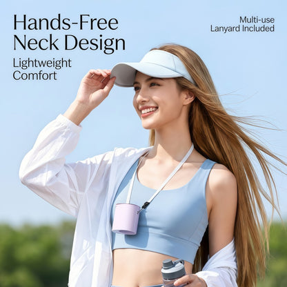 Portable Waist Clip Fan, 199-Speed Turbocharged Personal Cooling Fan with Digital Display & Lanyard