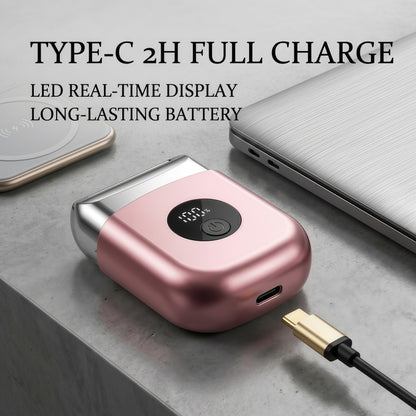 Compact Electric Foil Shaver with LED Display - Rechargeable Travel Hair Trimmer