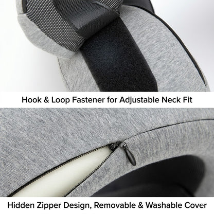 Ergonomic High-Density Memory Foam Travel Neck Pillow with 360° Support, Breathable Mesh & Travel Pouch
