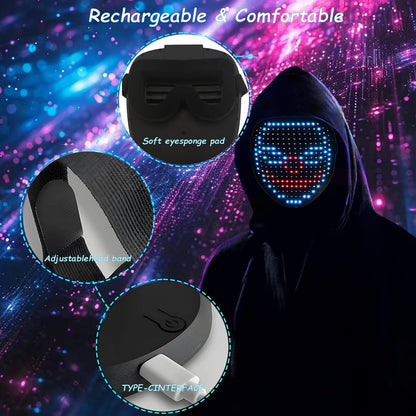 LED Light Up Mask with Gesture Sensing
