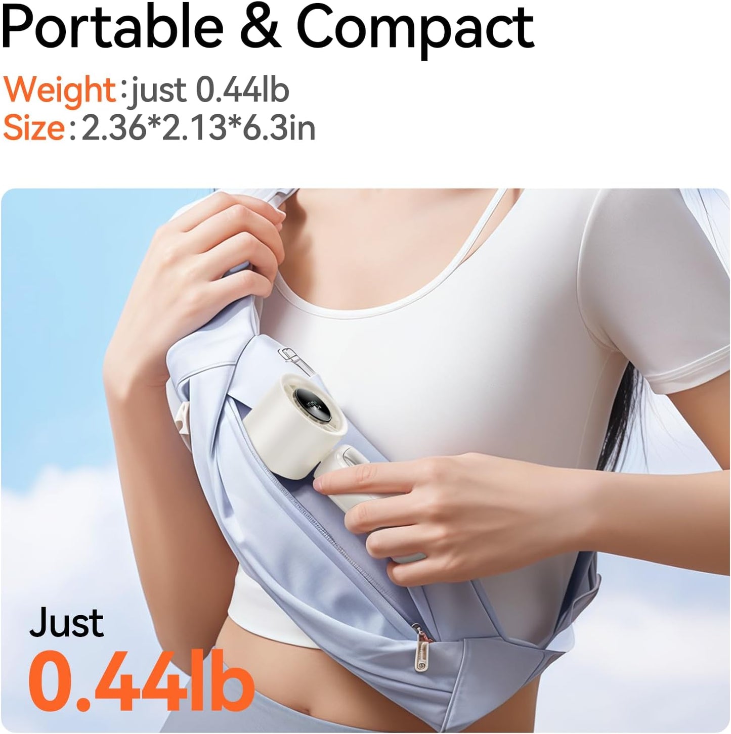 3-in-1 Portable Handheld Turbo Fan – 100 Speed Adjustable Mini Neck & Desk Fan with LED Display & 3000mAh Battery