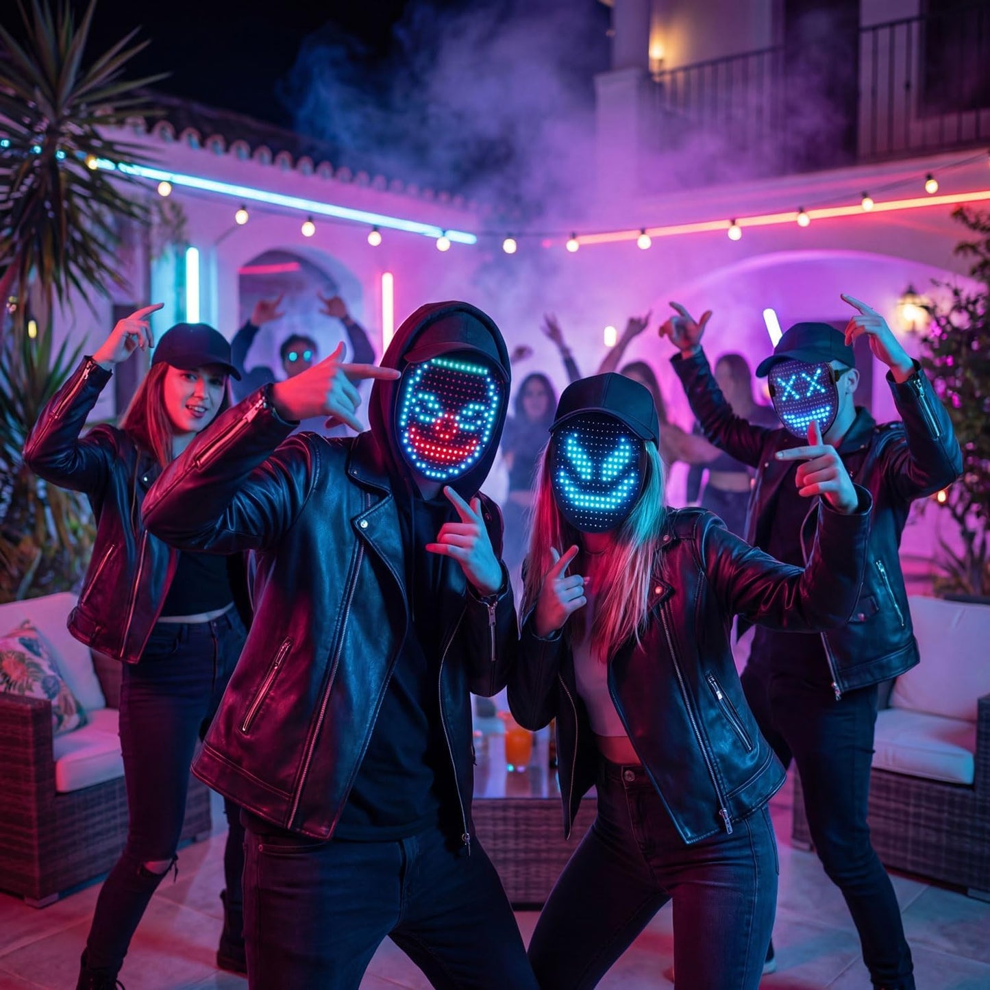 LED Light Up Mask with Gesture Sensing